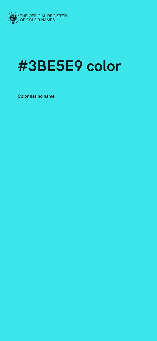 #3BE5E9 color image