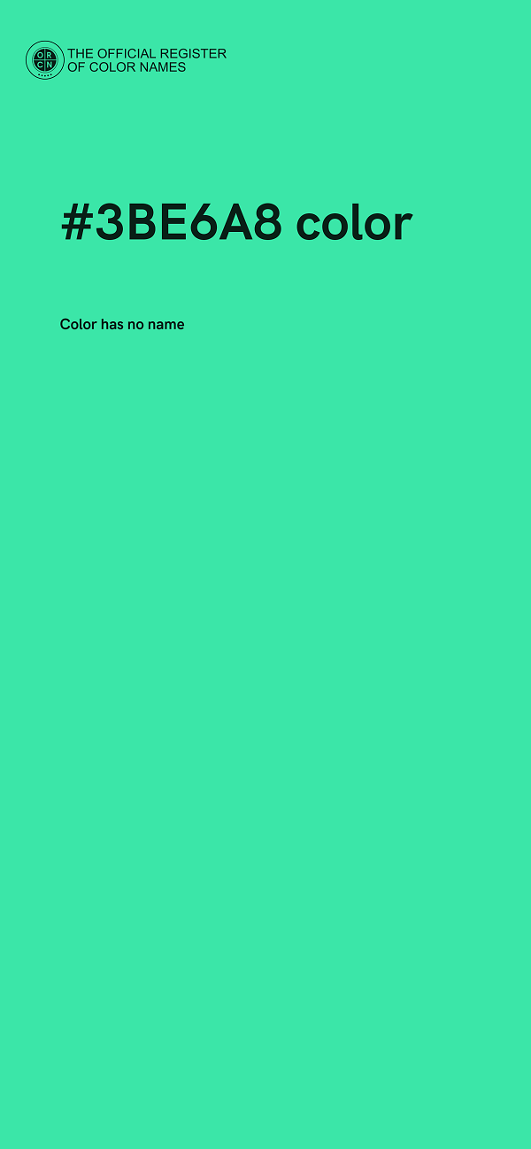 #3BE6A8 color image