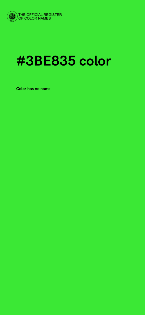 #3BE835 color image