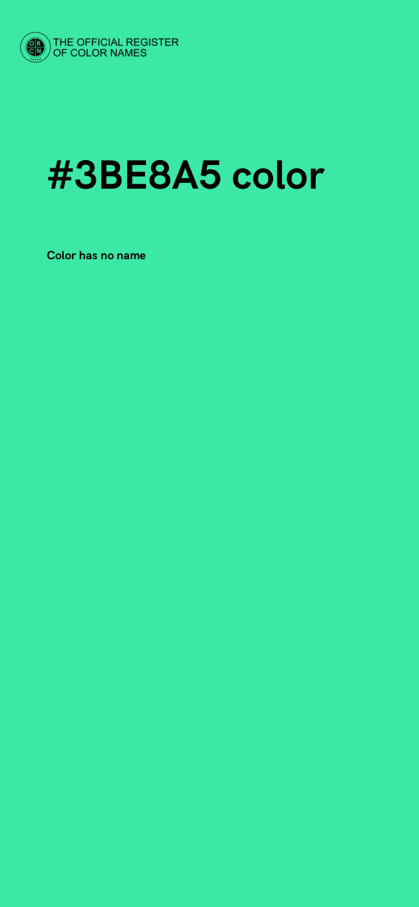 #3BE8A5 color image