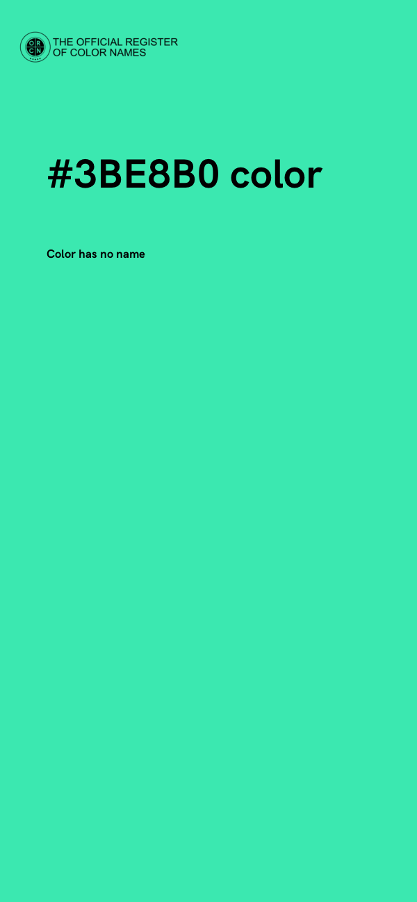 #3BE8B0 color image