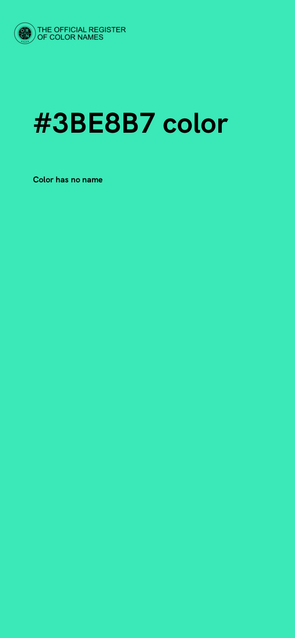 #3BE8B7 color image