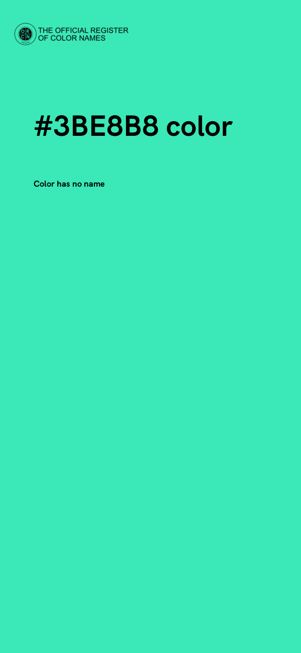 #3BE8B8 color image