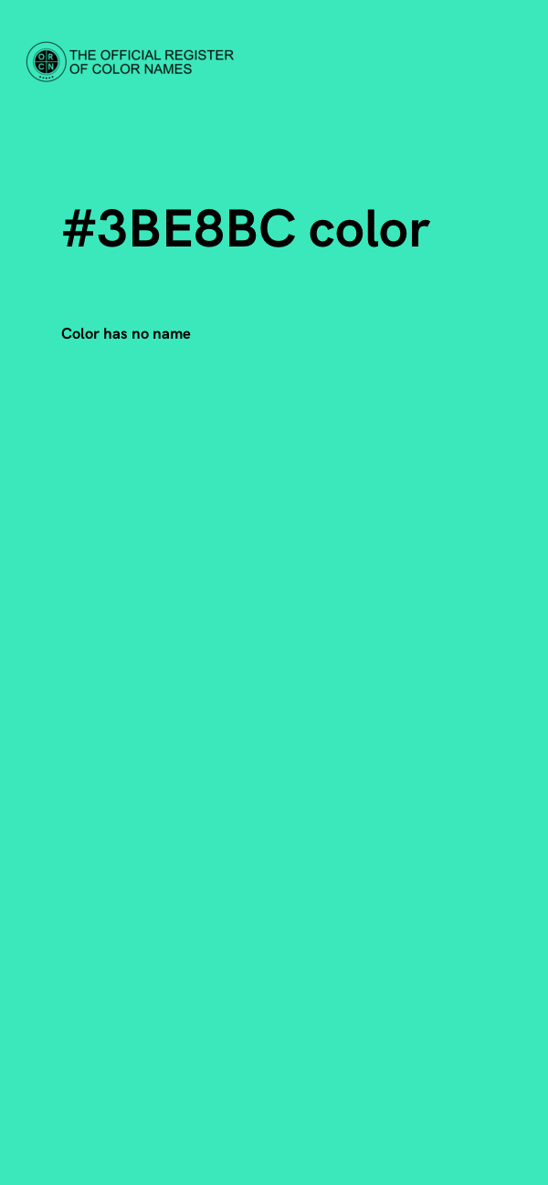 #3BE8BC color image