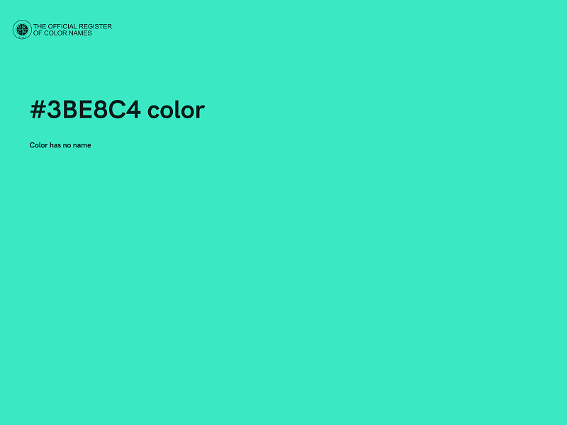 #3BE8C4 color image