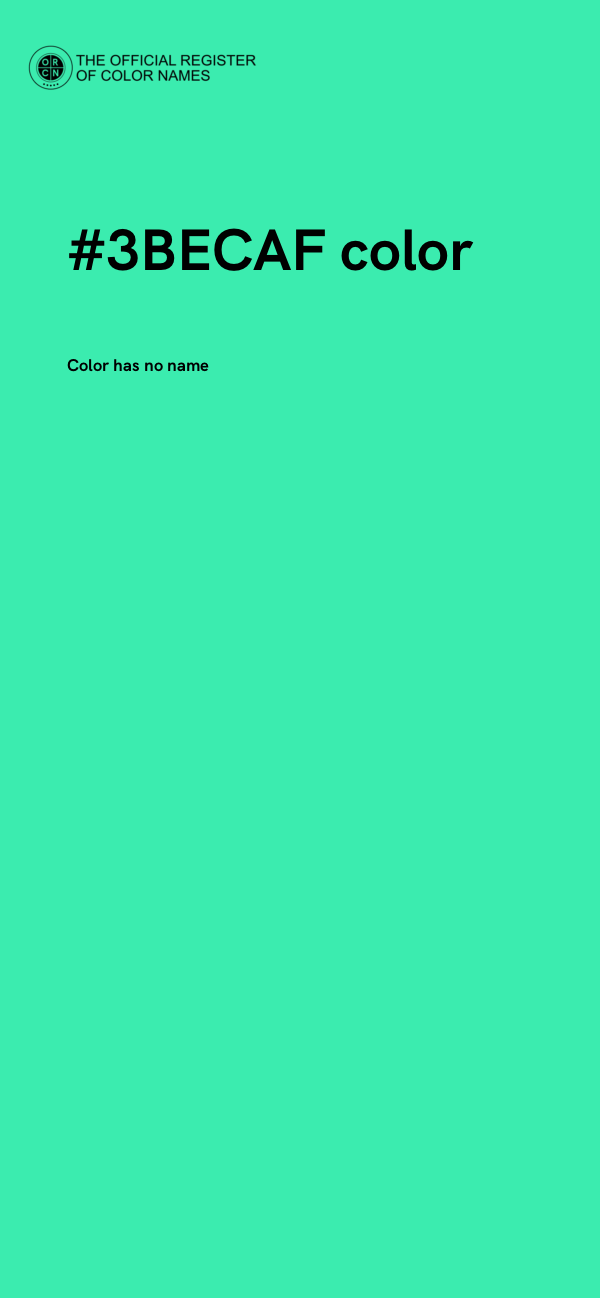 #3BECAF color image