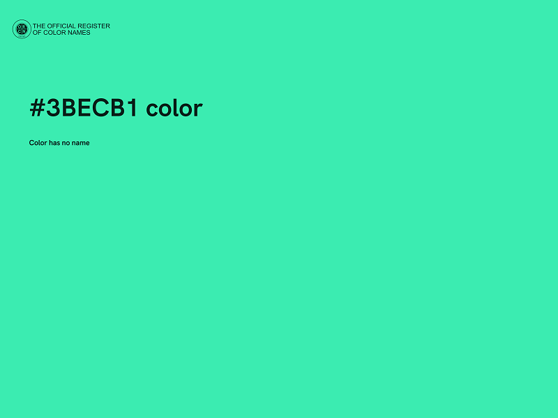 #3BECB1 color image