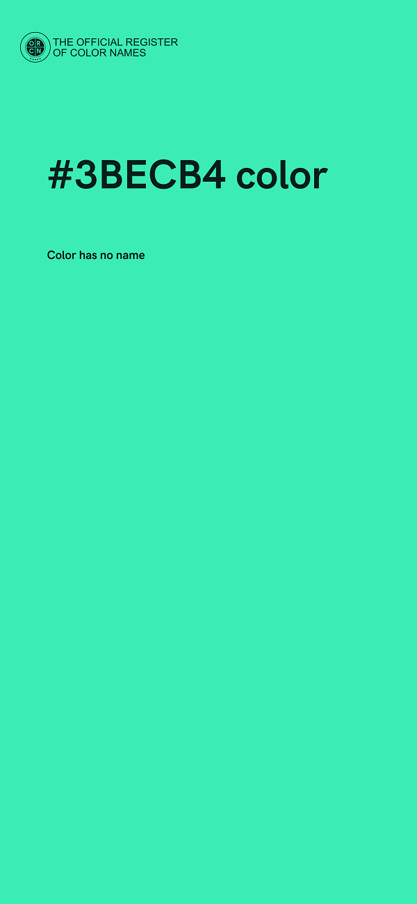 #3BECB4 color image