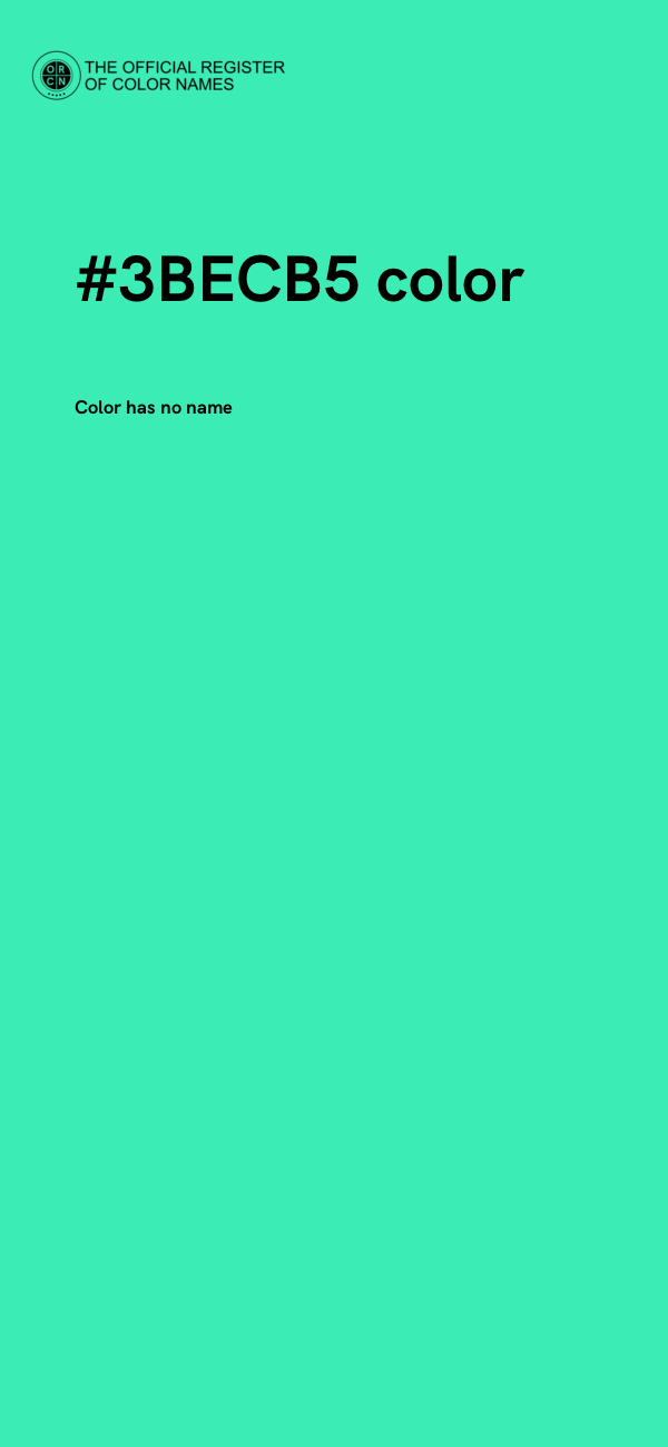 #3BECB5 color image
