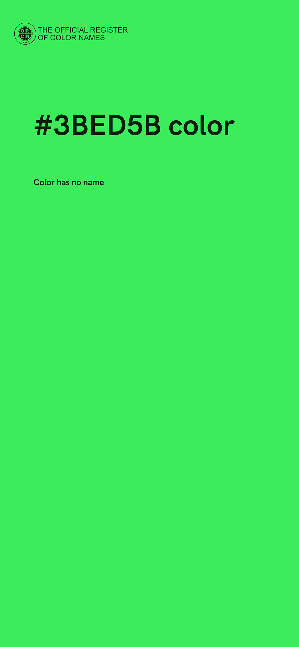 #3BED5B color image