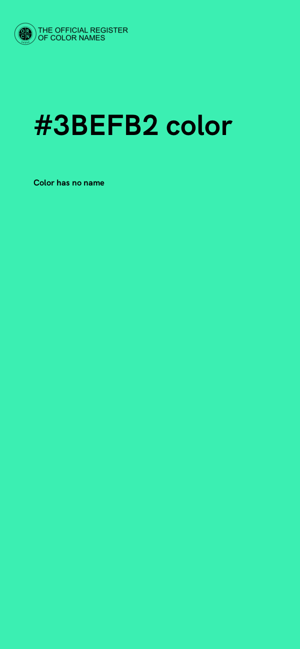 #3BEFB2 color image