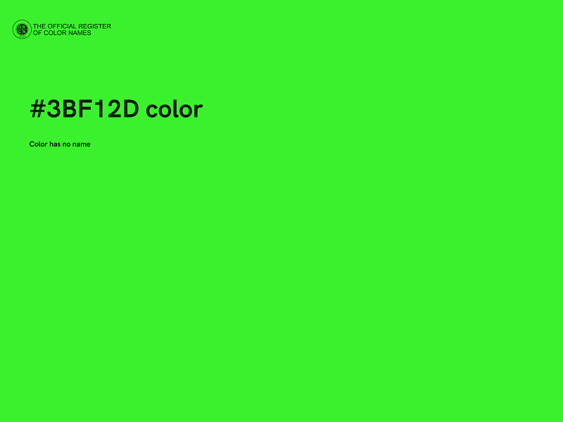 #3BF12D color image