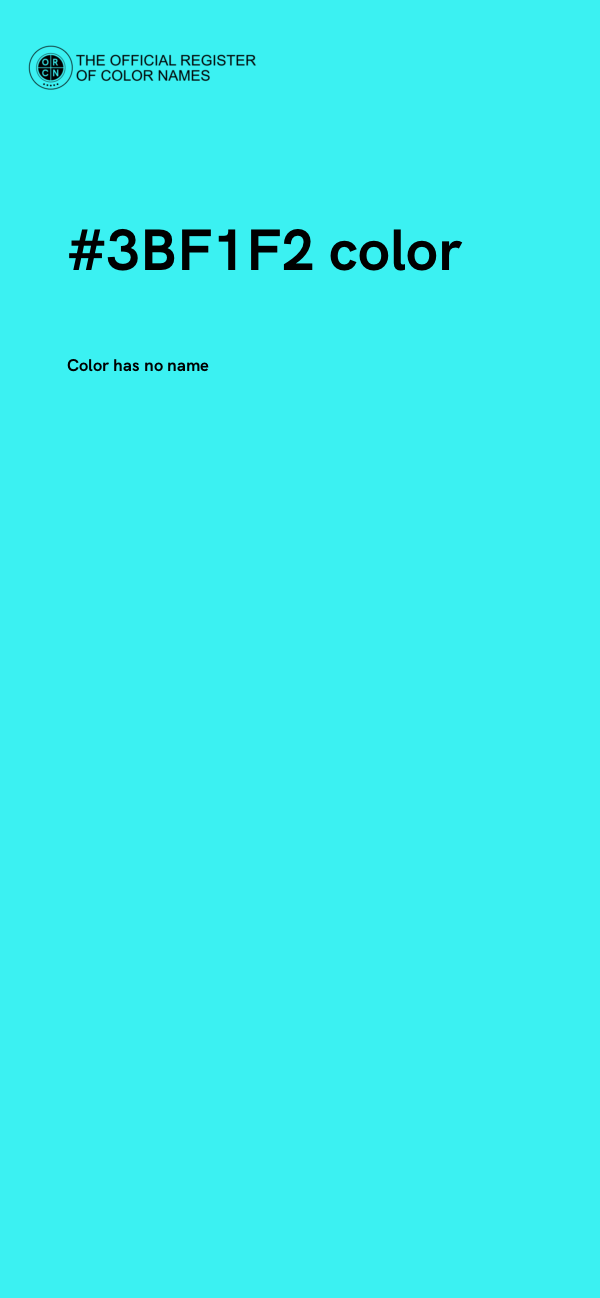 #3BF1F2 color image