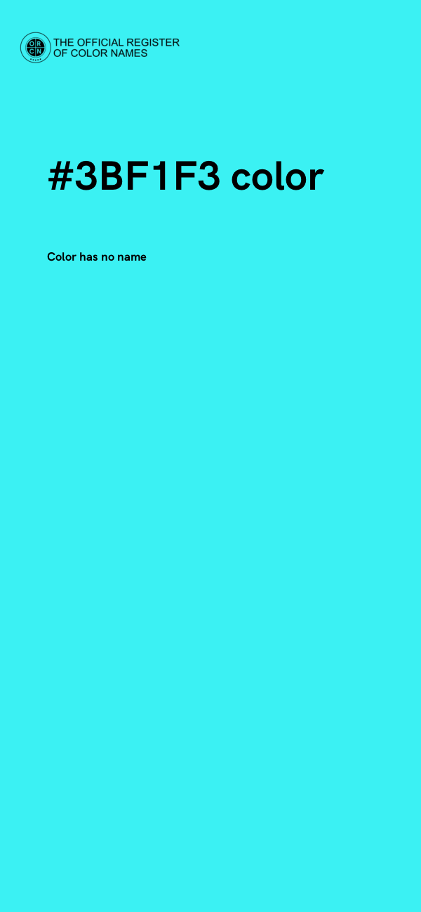 #3BF1F3 color image