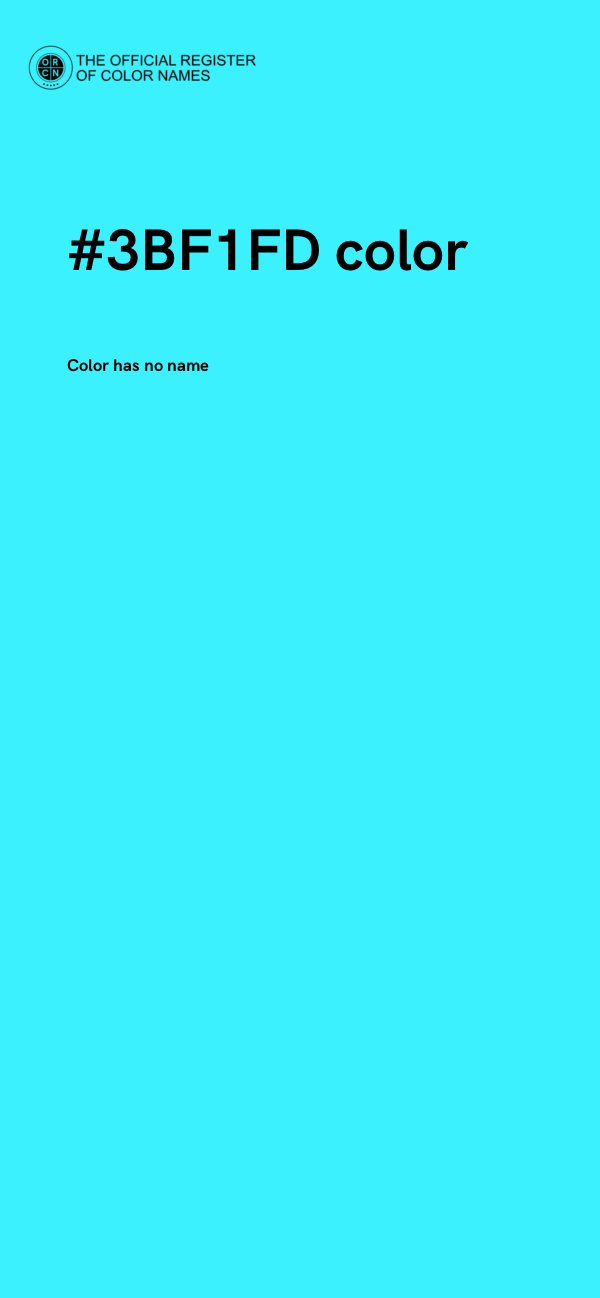 #3BF1FD color image