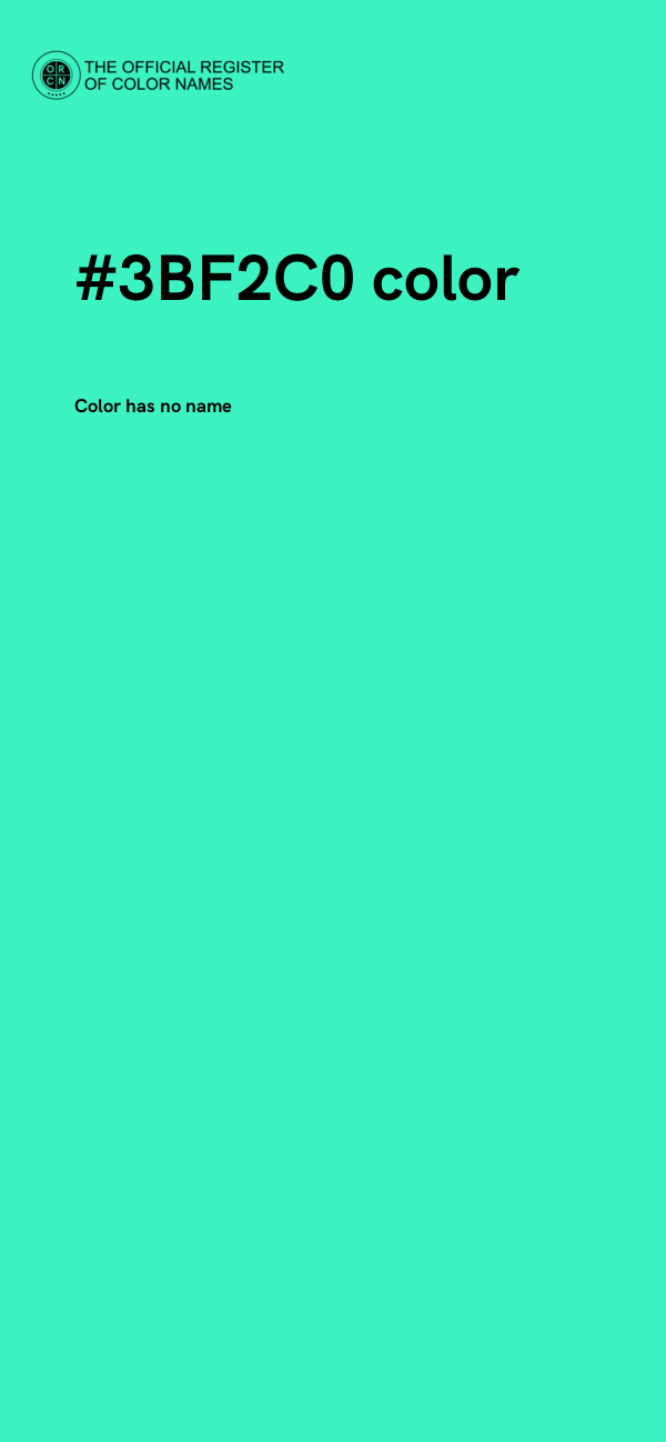 #3BF2C0 color image