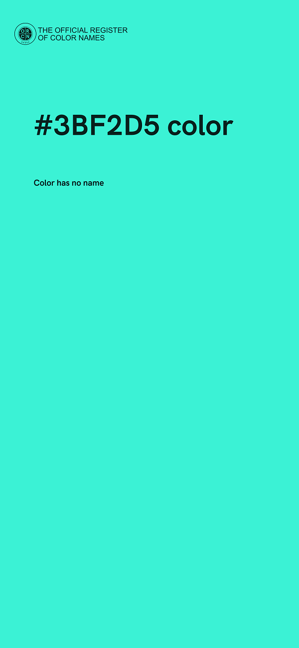 #3BF2D5 color image