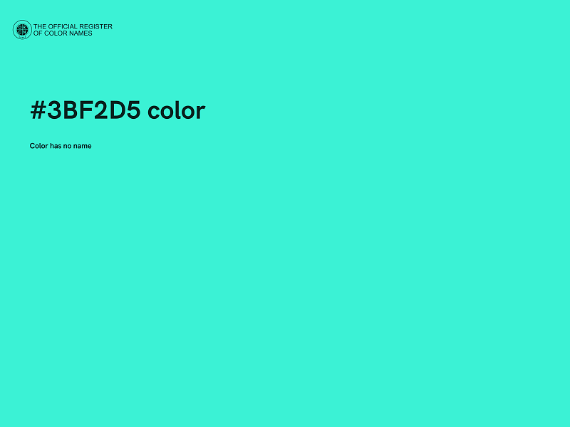 #3BF2D5 color image