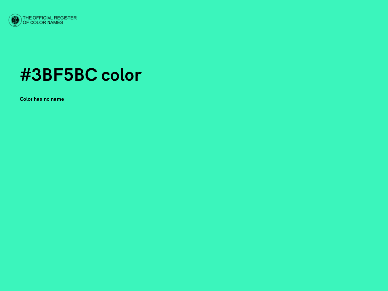 #3BF5BC color image