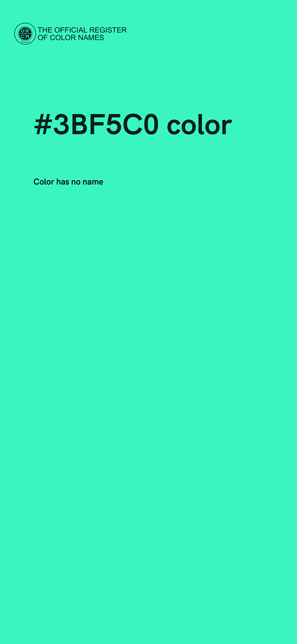 #3BF5C0 color image