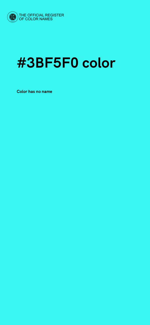 #3BF5F0 color image