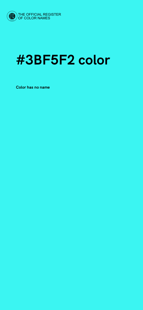 #3BF5F2 color image