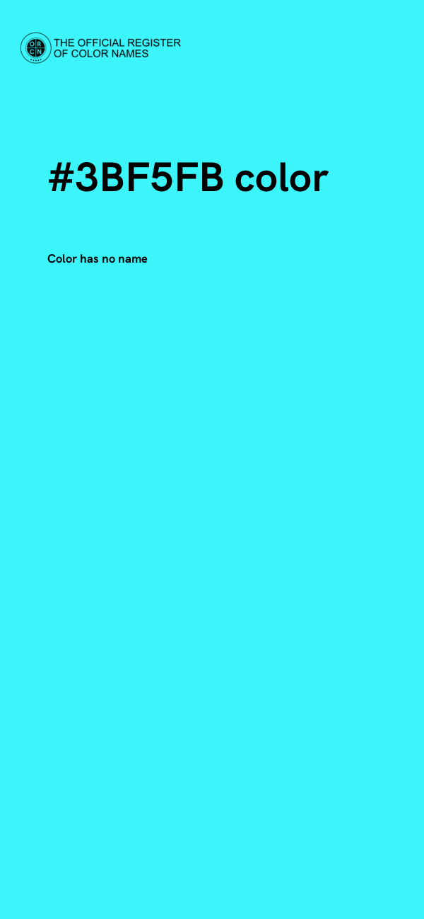#3BF5FB color image