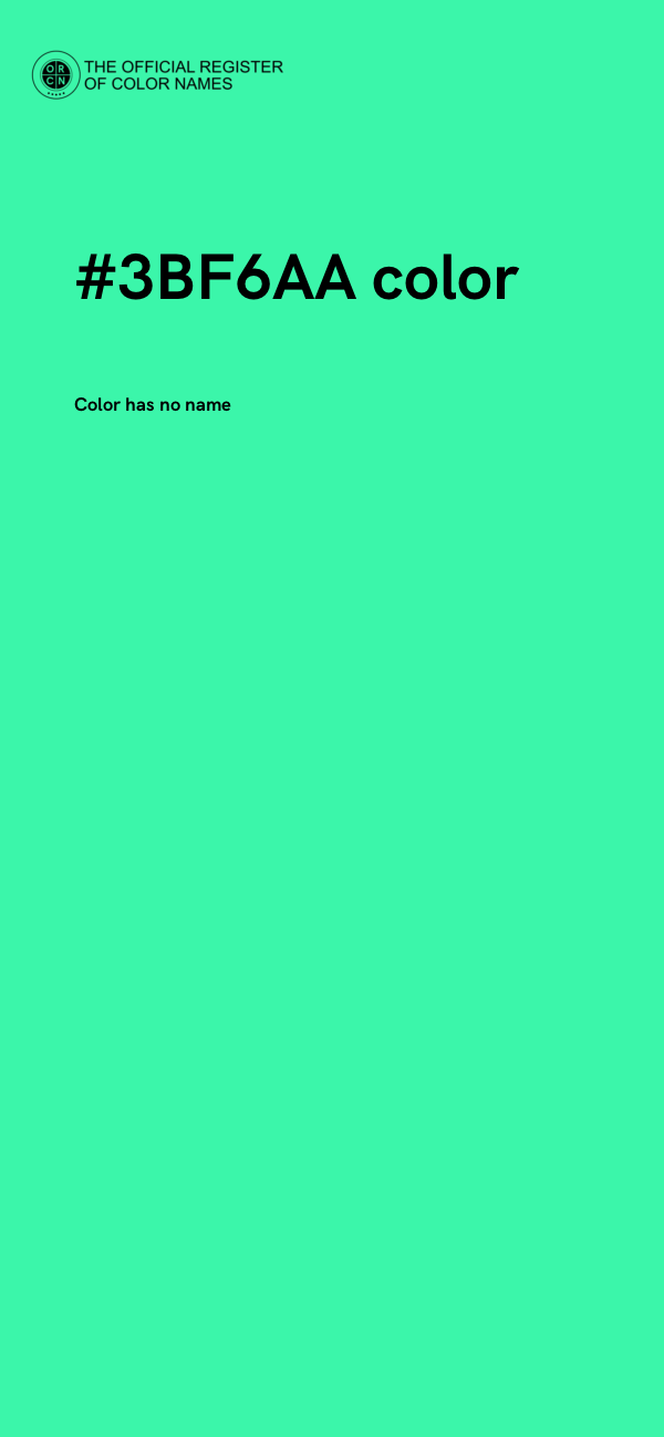 #3BF6AA color image