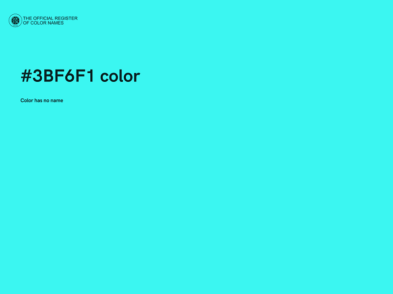 #3BF6F1 color image