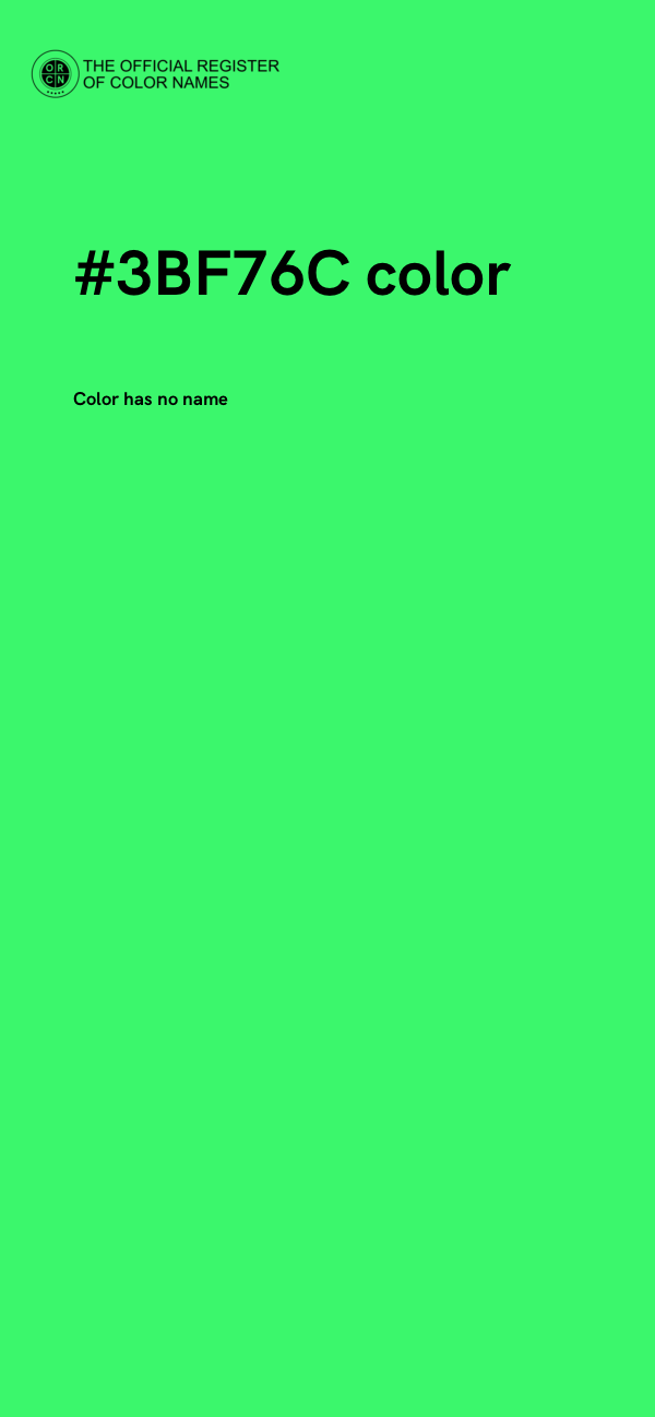 #3BF76C color image