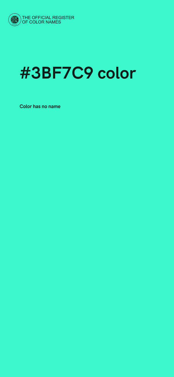 #3BF7C9 color image