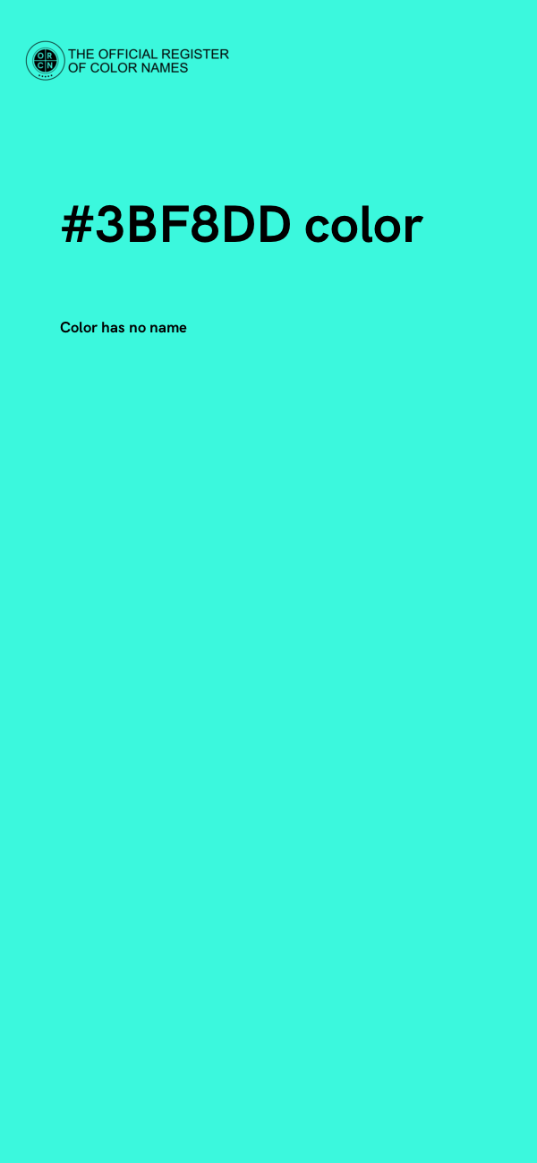#3BF8DD color image