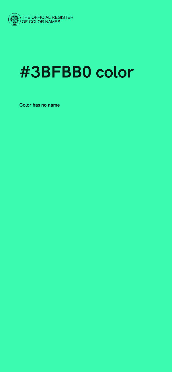 #3BFBB0 color image