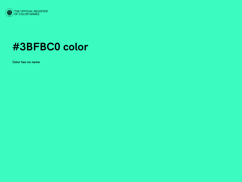 #3BFBC0 color image