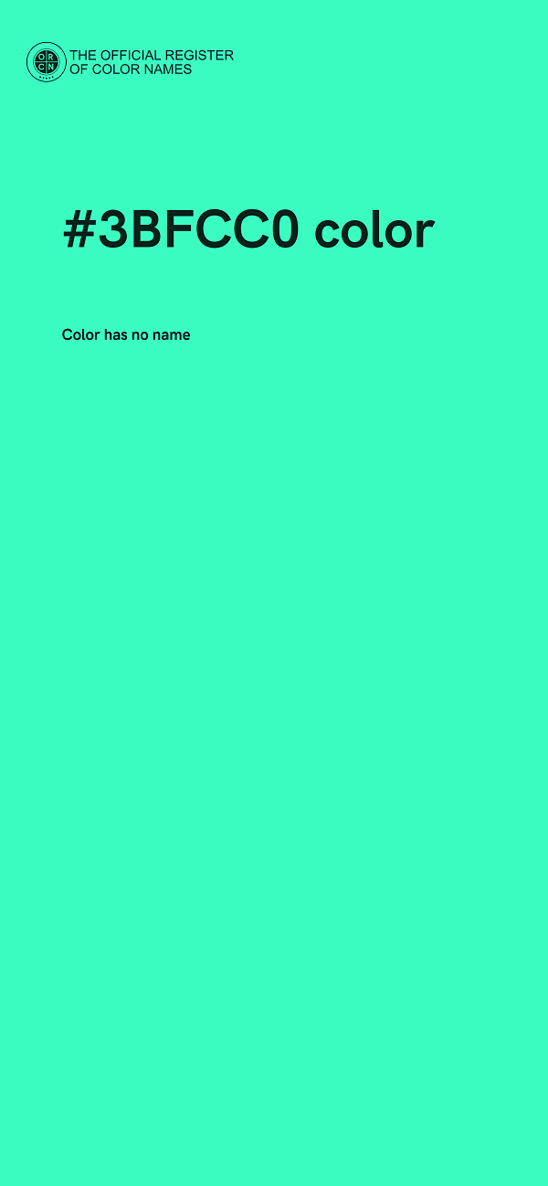 #3BFCC0 color image