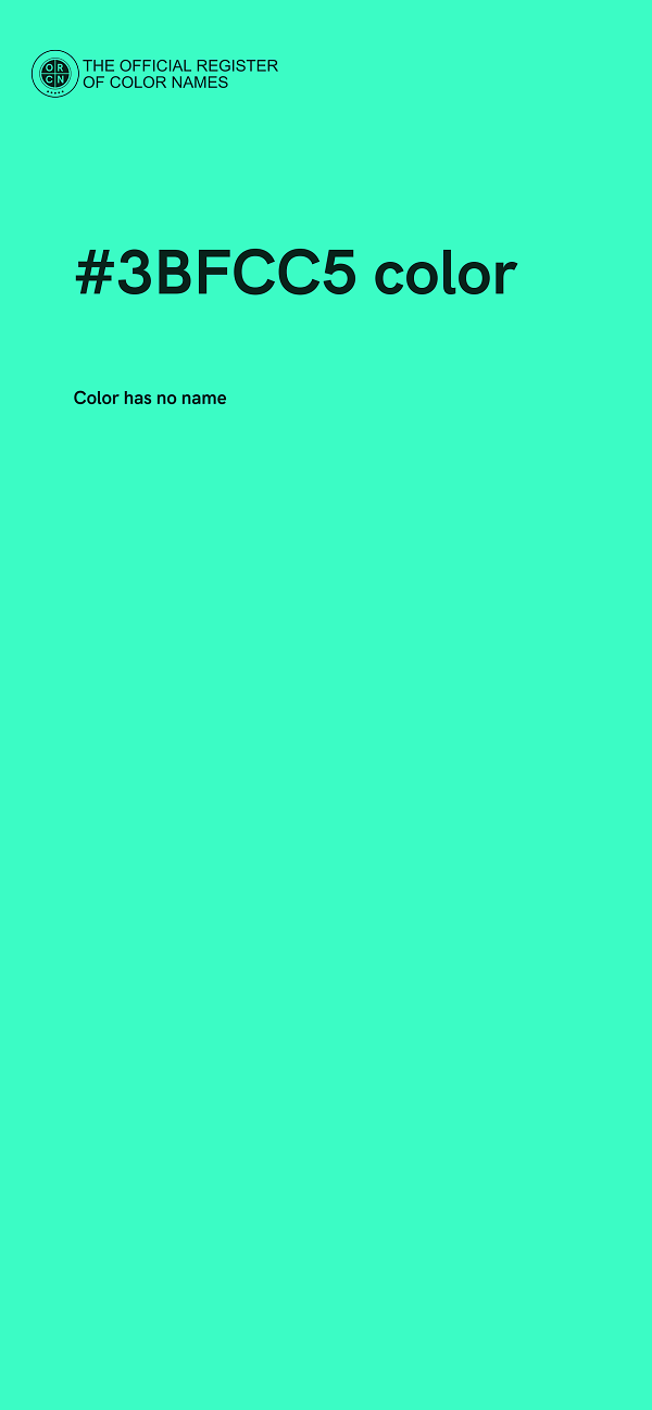 #3BFCC5 color image