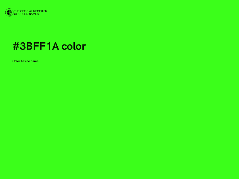 #3BFF1A color image