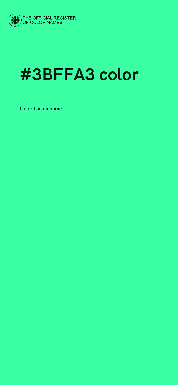 #3BFFA3 color image