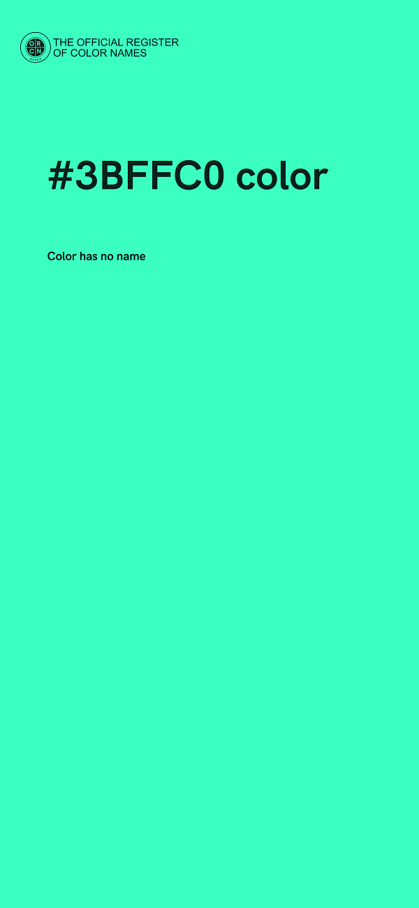 #3BFFC0 color image