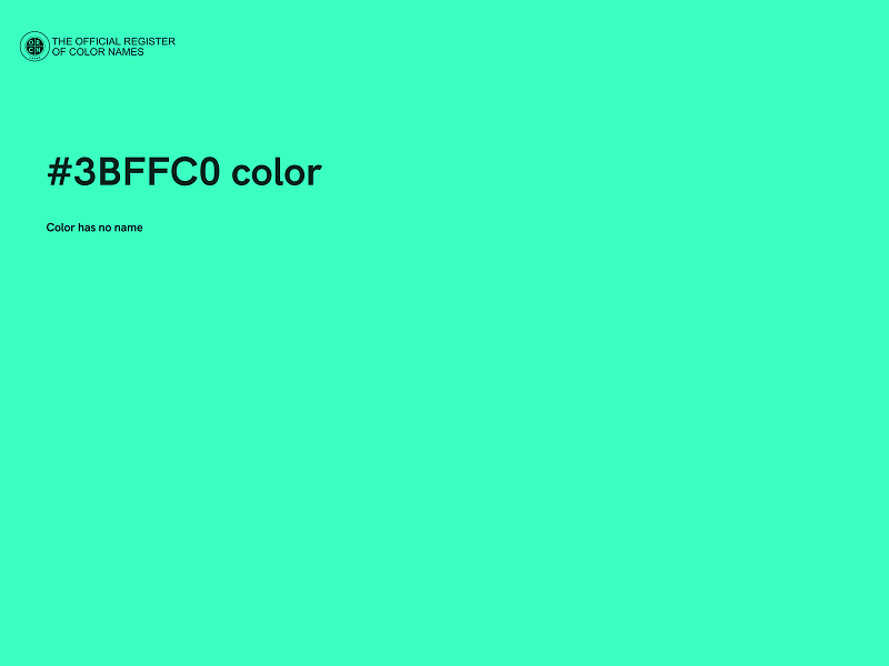 #3BFFC0 color image