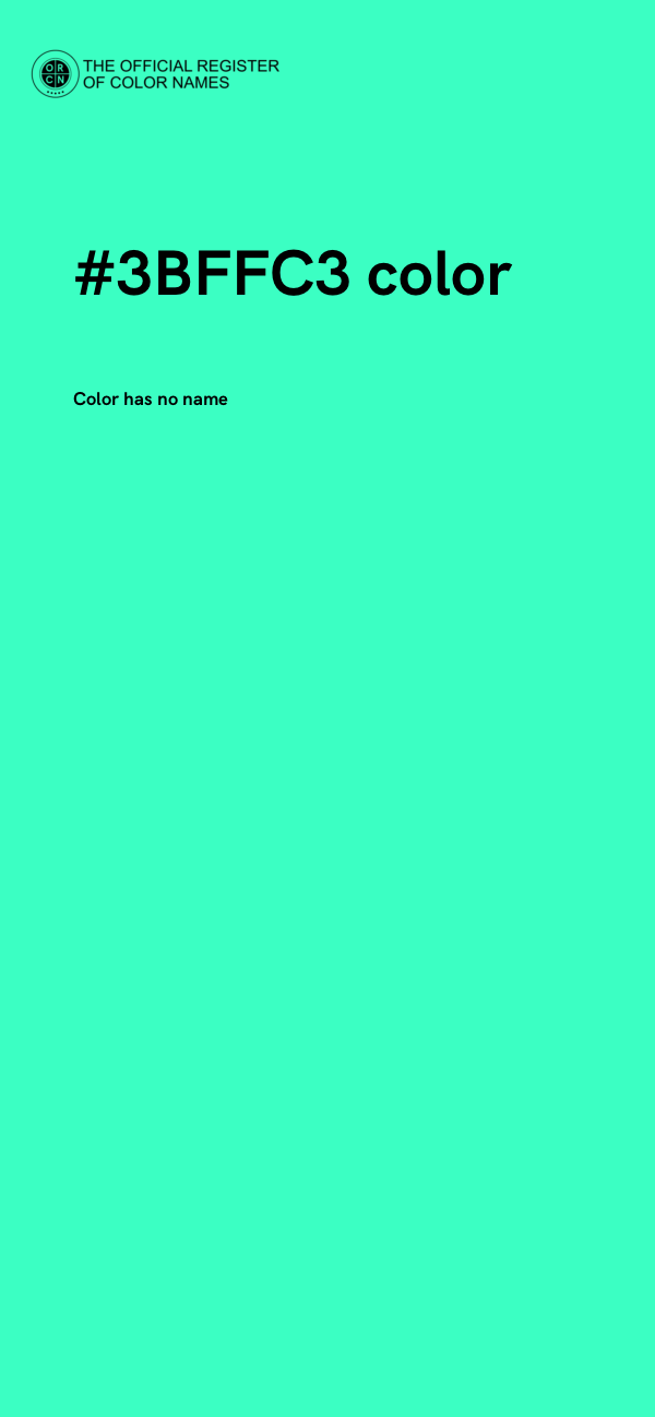 #3BFFC3 color image