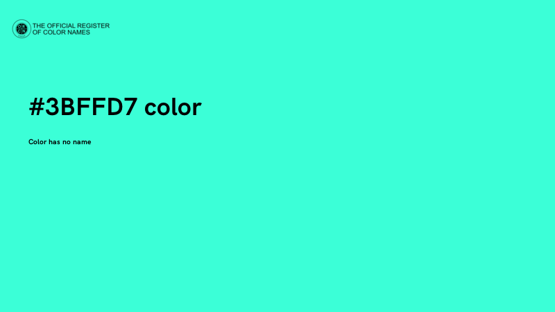 #3BFFD7 color image