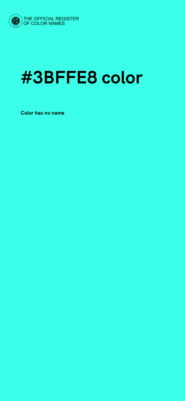 #3BFFE8 color image