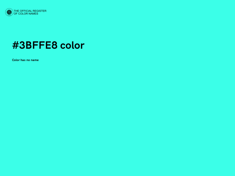 #3BFFE8 color image