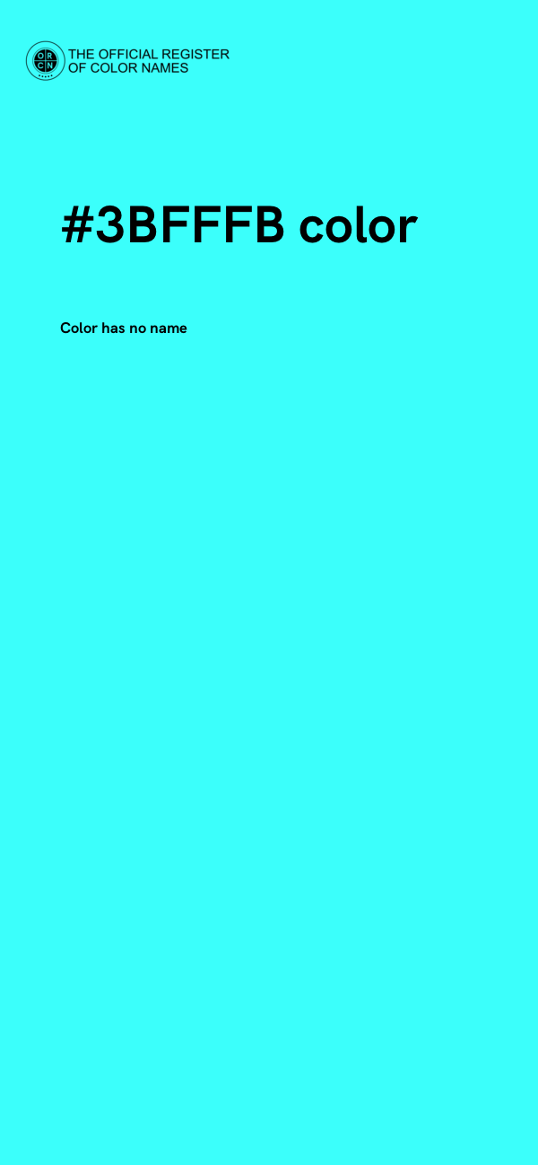 #3BFFFB color image