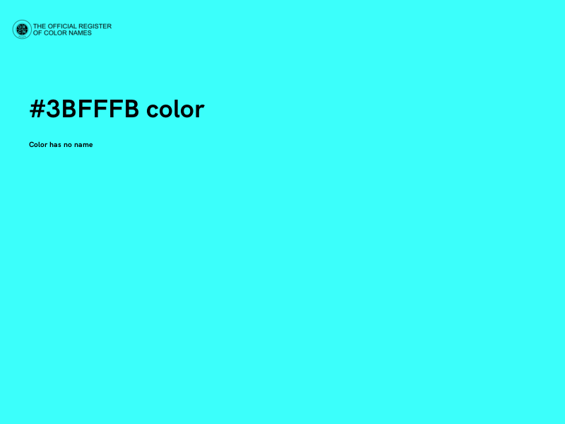 #3BFFFB color image