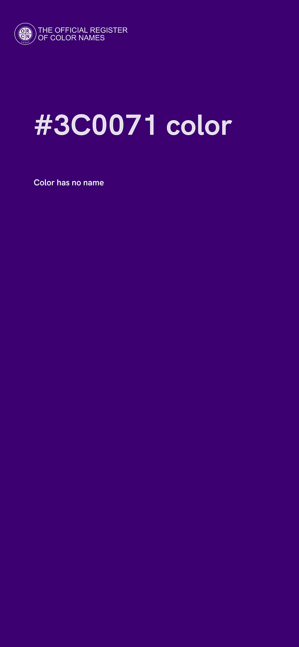 #3C0071 color image
