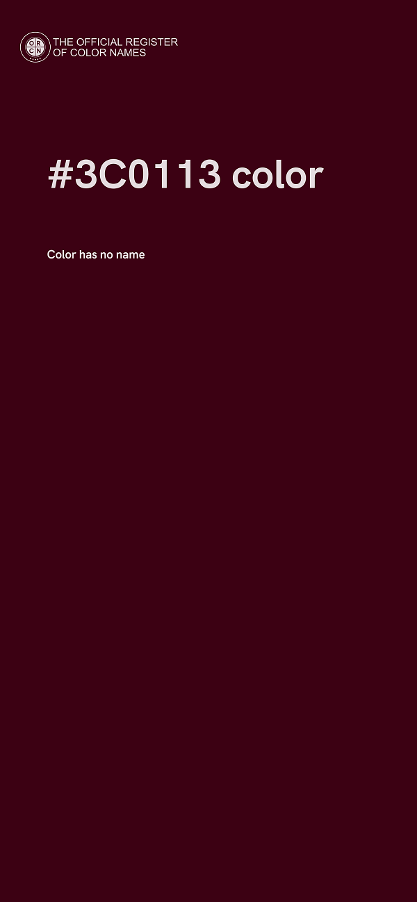 #3C0113 color image