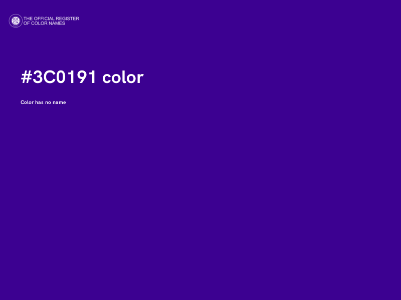 #3C0191 color image