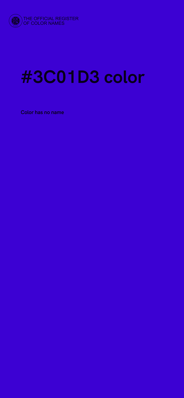 #3C01D3 color image